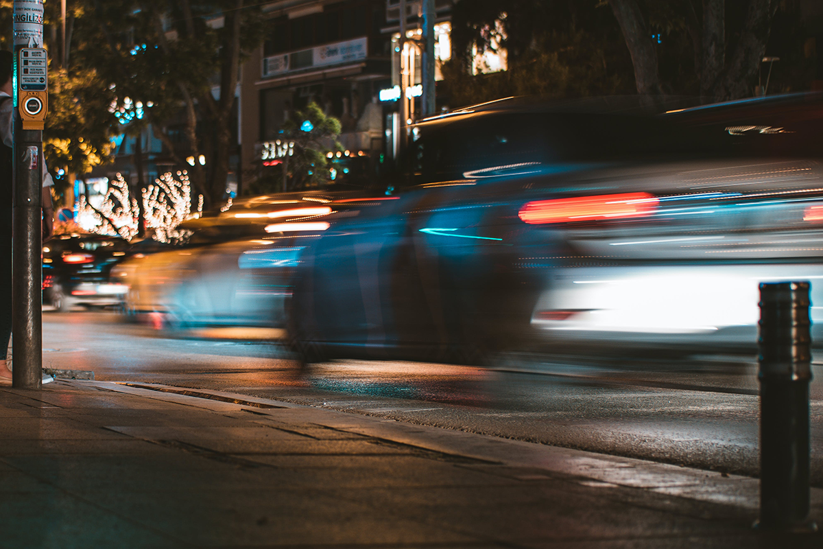 Blurred Image of Fast-Moving Cars