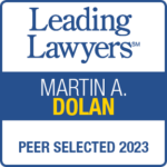 Leading Lawyers badge for Martin A. Dolan, peer selected 2023